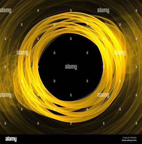 round abstract frame, place for text. shiny yellow circle pattern 3d frame. abstract orange and ...