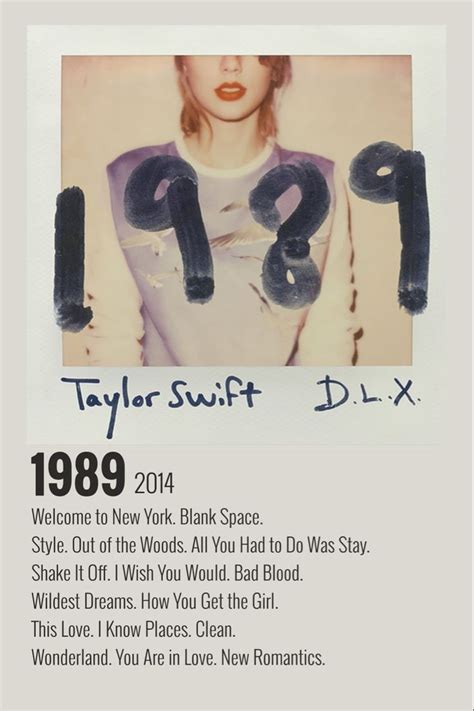 Taylor Swift 1989 Songs Deluxe List In Order