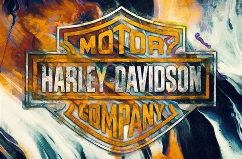 Harley Davidson logo Mixed Media by SampadArt Gallery - Fine Art America