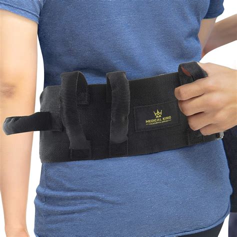 Transfer Belt For Lifting Seniors - Gait Belt With 6 Handles - Great lift belt for elderly ...