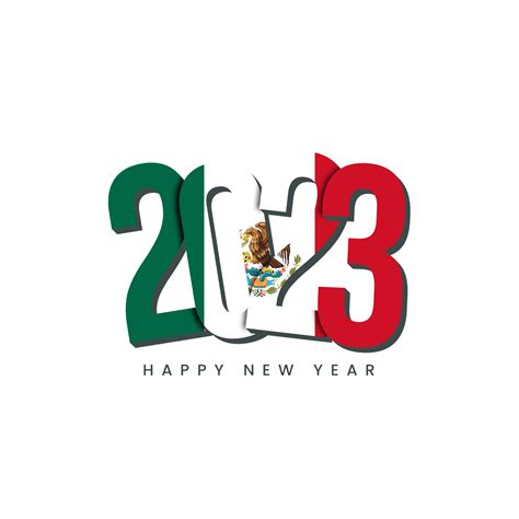 New Year 2023 with country flag Mexico 14325694 PNG