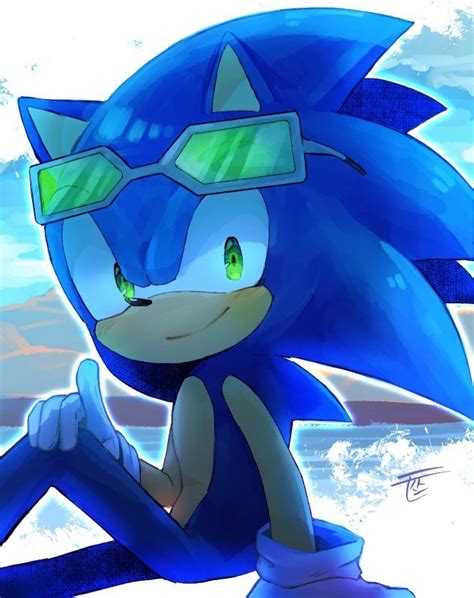 Download Green Eyes Glasses Smile Video Game Sonic The Hedgehog Art