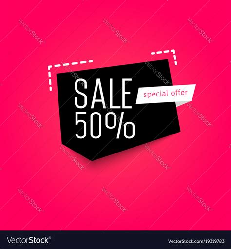 Sale banner template 50 off Royalty Free Vector Image