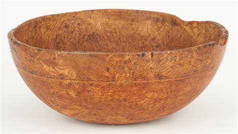 Lot 180: Large 19th Century Burl Wood Bowl, 14" | Case Auctions