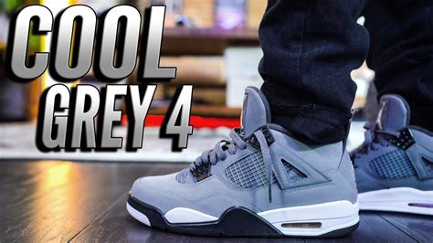 2019 AIR JORDAN 4 "COOL GREY" REVIEW AND ON FOOT REVIEW AND ON FOOT !!! - YouTube