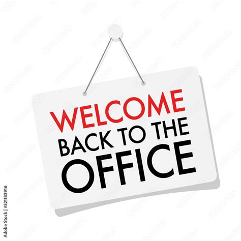 Welcome back to the office Stock Vector | Adobe Stock