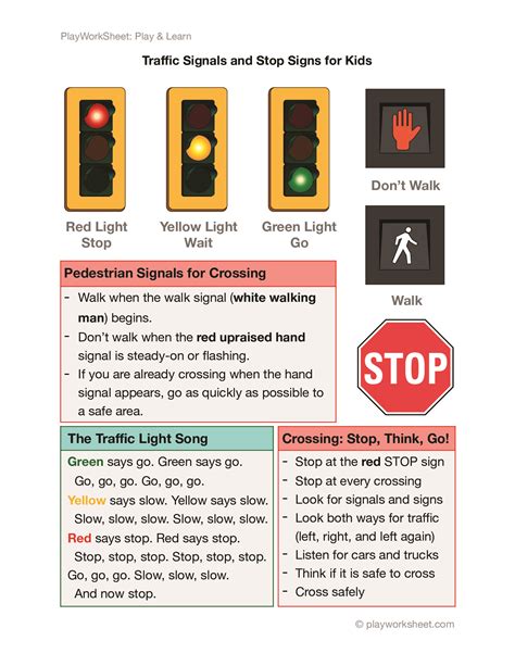 Printable Traffic Signs Worksheets