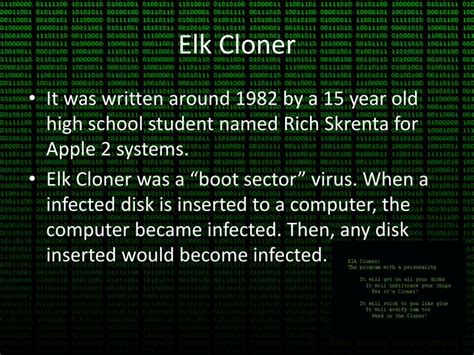 PPT - HISTORY OF CYBERNETIC WARFARE: Viruses and Worms PowerPoint Presentation - ID:1626481