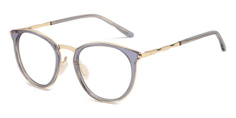 Clare - Round Blue Glasses for Women