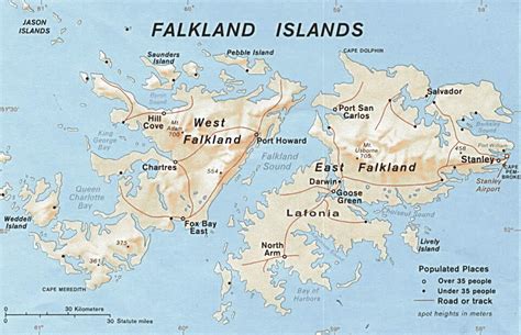 Falkland Islands Map and Falkland Islands Satellite Images