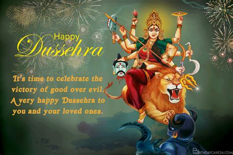 Dussehra Festival of Durga Puja Celebration Card Maker Online | Durga ...