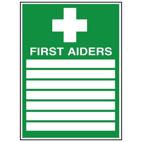 First Aiders Sign