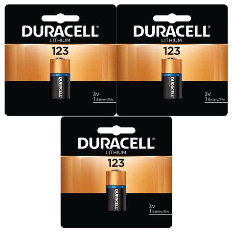 3 x Duracell DL123A Ultra Lithium Batteries (CR123A) (packaging may vary) - TheBatterySupplier.Com