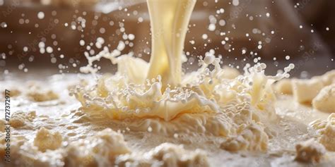 Curdled Milk Being Transformed Into Cheese, Captured During The ...