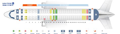 Seat map Boeing 737-800 "United Airlines". Best seats in plane