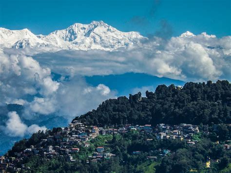 Darjeeling with Kangchenjunga (world's 3rd highest and India's highest peak) in the background ...