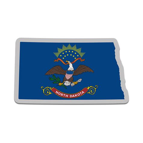 North Dakota State Shaped Flag Decal ND Map Vinyl Sticker - Rotten Remains