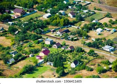 Aerial View Over Small Town Landscape Stock Photo 1506411605 | Shutterstock