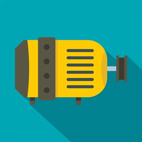 Electric motor icon, flat style 15014248 Vector Art at Vecteezy