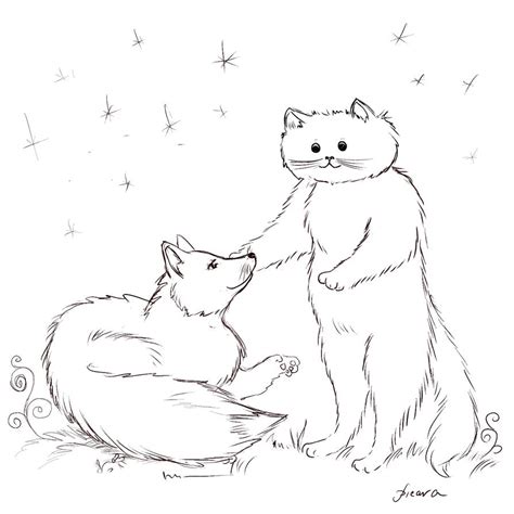 Cat and Fox by PicavaCat on DeviantArt