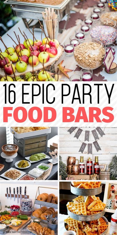 40+ Best Food Bar Ideas Perfect For Your Party | Party food bars, Bars ...