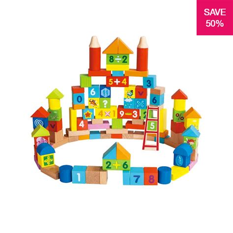 50% off on 100 Piece Wooden Number Blocks Set | OneDayOnly