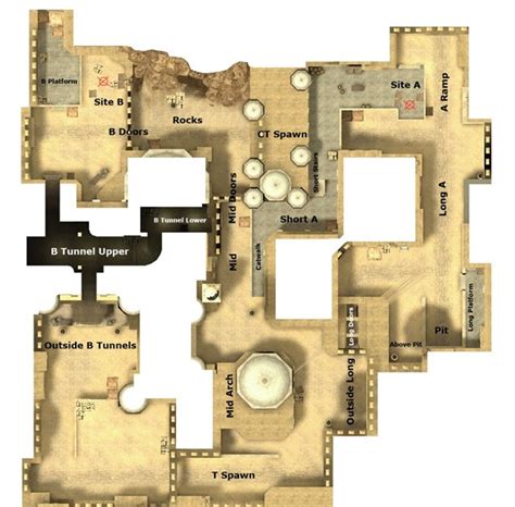 JA's Counter Strike Blog: De_Dust2 Map Locations