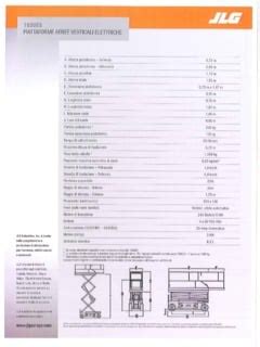 JLG 1930ES Specifications CraneMarket