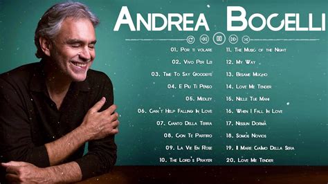 The Best of Andrea Bocelli - Andrea Bocelli 20 Greatest Hits Full Album - YouTube