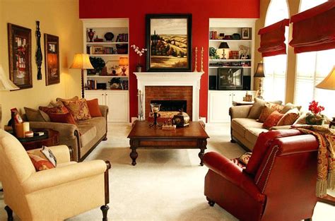 Image result for light gold wall paint | Family room decorating, Living room red, Living room colors