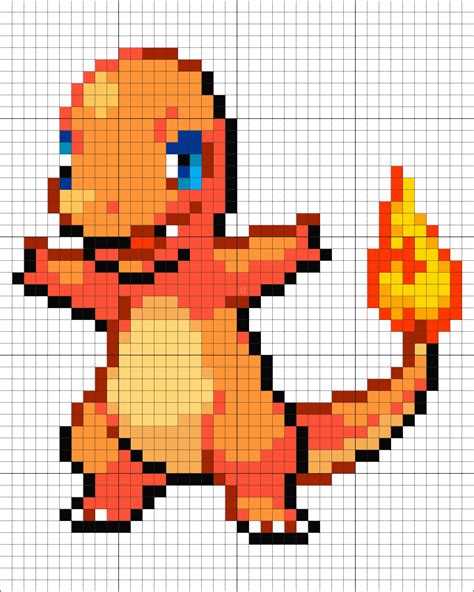 Pokemon Charmander Pixel Art Pixel Art Pokemon Pixel Art Pixel Art Grid | My XXX Hot Girl