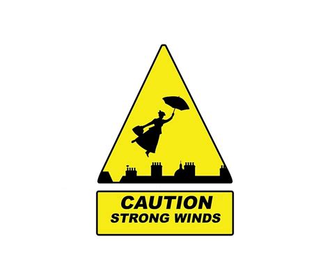 "Strong Winds - Humorous Warning Sign" by WayneBrant | Redbubble ...