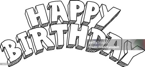 Happy Birthday Lettering Drawing High-Res Vector Graphic - Getty Images