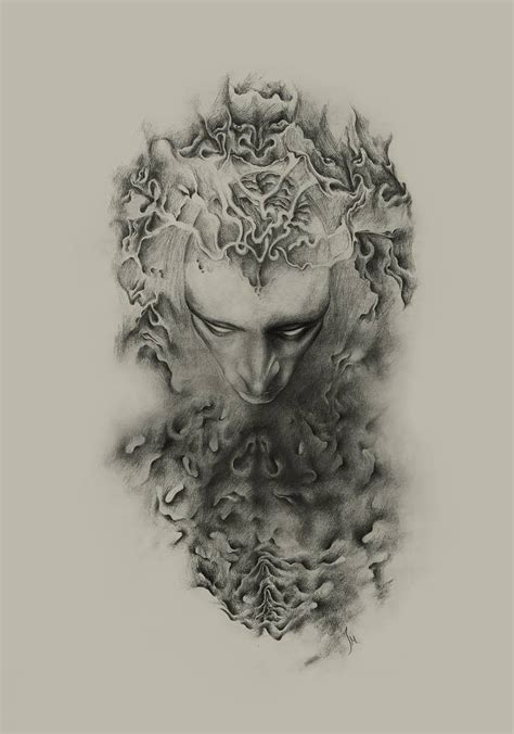 self shadow Drawing by Marko Jachev | Saatchi Art