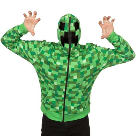 Minecraft Creeper Premium Zip-Up Hoodie - XL | Men's | at Mighty Ape NZ