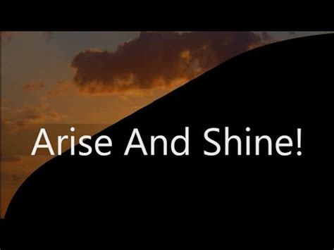 Arise And Shine! (Gospel Song) - YouTube