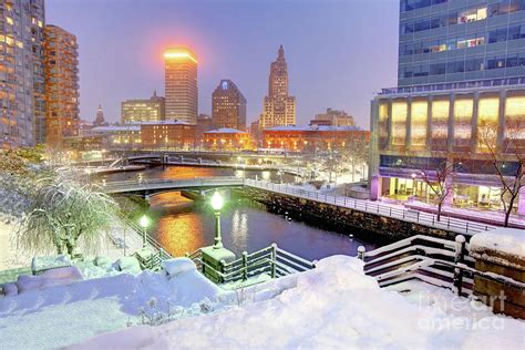 Winter in downtown Providence, Rhode island Photograph by Denis Tangney Jr - Pixels