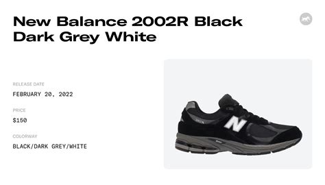 New Balance 2002R Black Dark Grey White - M2002RR1