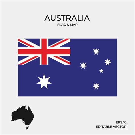 australia map and flag 2045830 Vector Art at Vecteezy