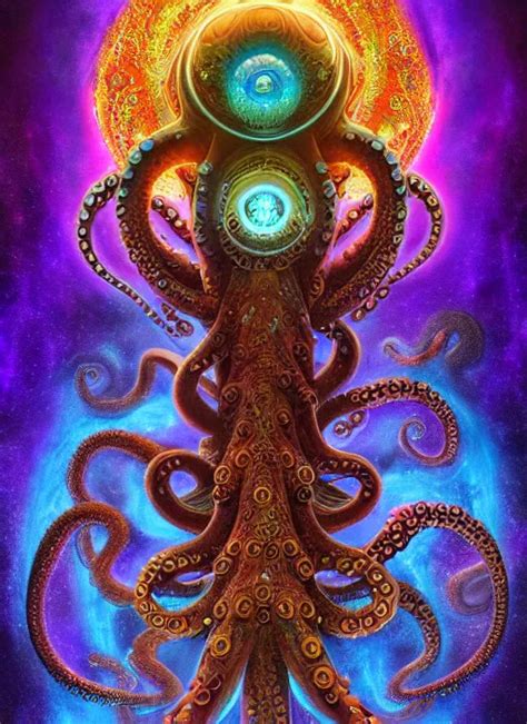 octopus god within the whole infinite time capsule | Stable Diffusion