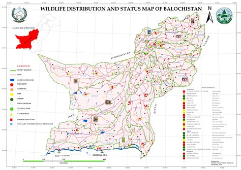 Wildlife Distribution and Status Map of Balochistan - Forestrypedia