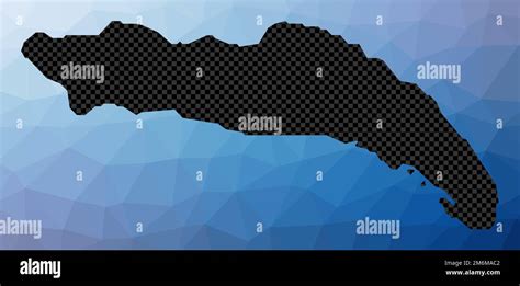 Anegada geometric map. Stencil shape of Anegada in low poly style ...