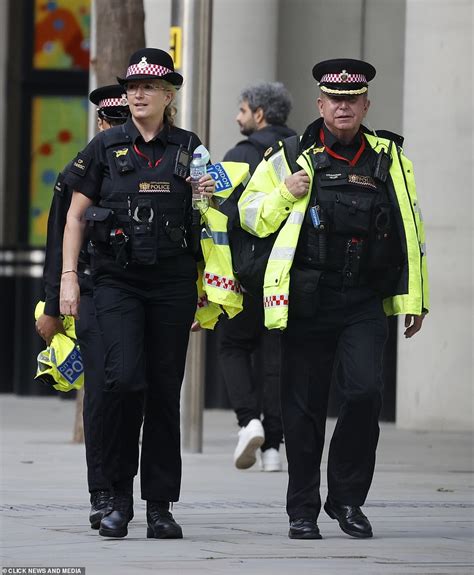 Penny Lancaster, 50, is seen in her police uniform as she patrols ...