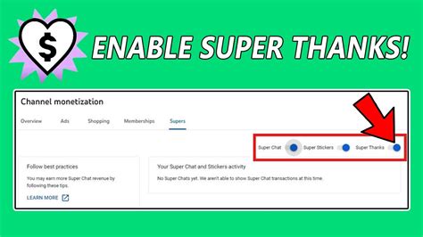 How To Enable Super Thanks Button On YouTube Videos (2024) - YouTube