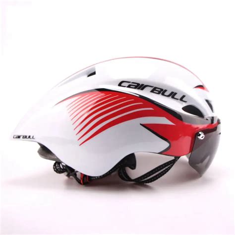 Road Racing Bike Helmet Cycling Helmet TT Ultralight Integrally molded with Visor Goggles ...