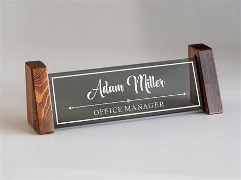 Artblox Office Desk Name Plate Personalized Custom Name Plates For Desks On Acrylic Glass Decor ...