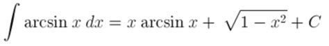 Integral of arcsin(x)