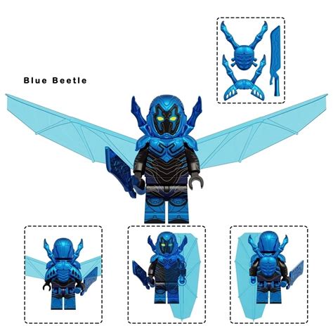 Blue Beetle DC Superheros Minifigs fit Lego XP563