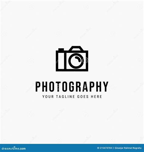 Line Art Photography Minimalist Logo Vector Illustration Design Stock ...