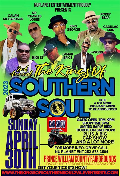 2ND ANNUAL -THE KINGS OF SOUTHERN SOUL | Prince William County Fairgrounds, Manassas, VA | April ...